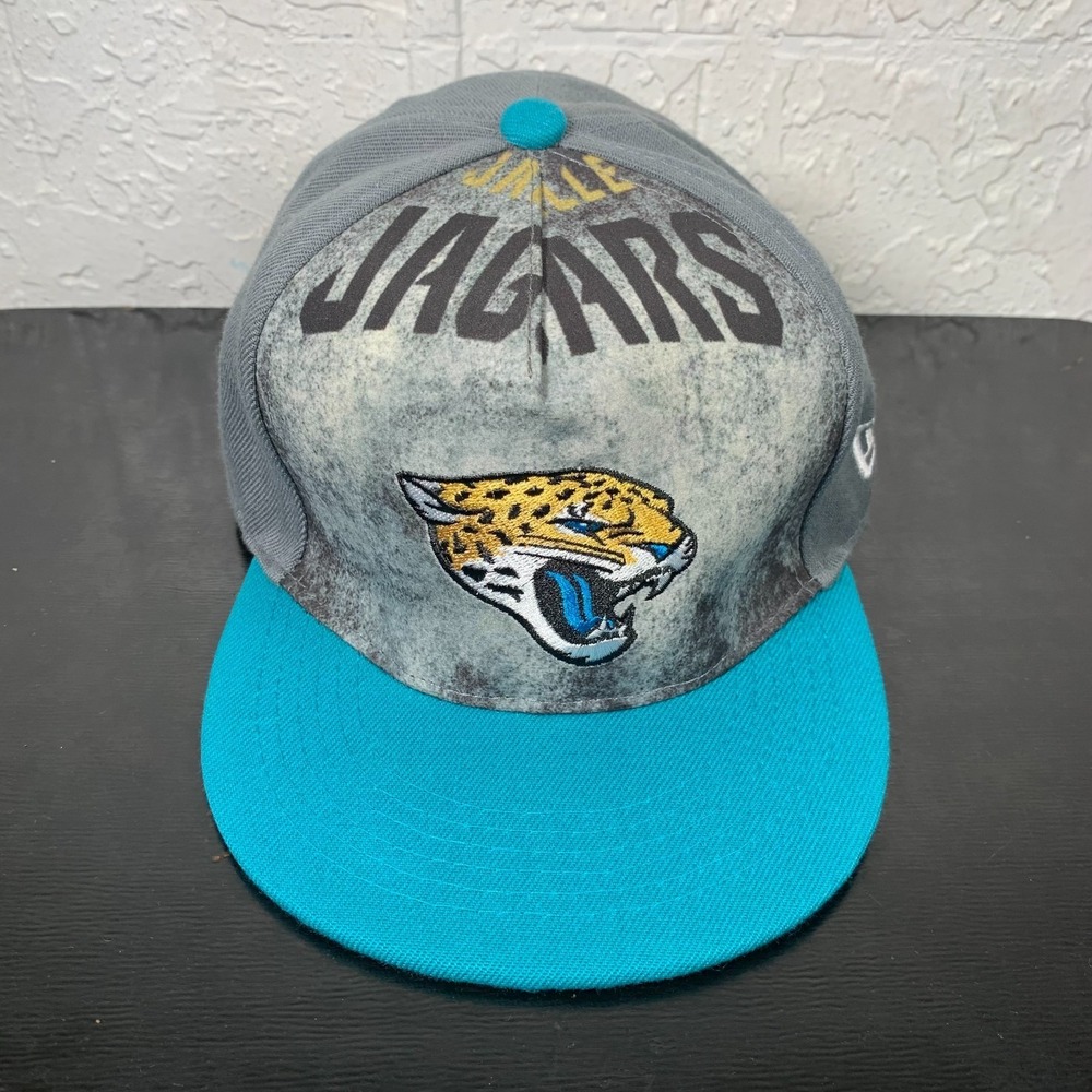 Jacksonville Jaguars Hat Cap Snap Back Gray Blue NFL Football New Era Mens